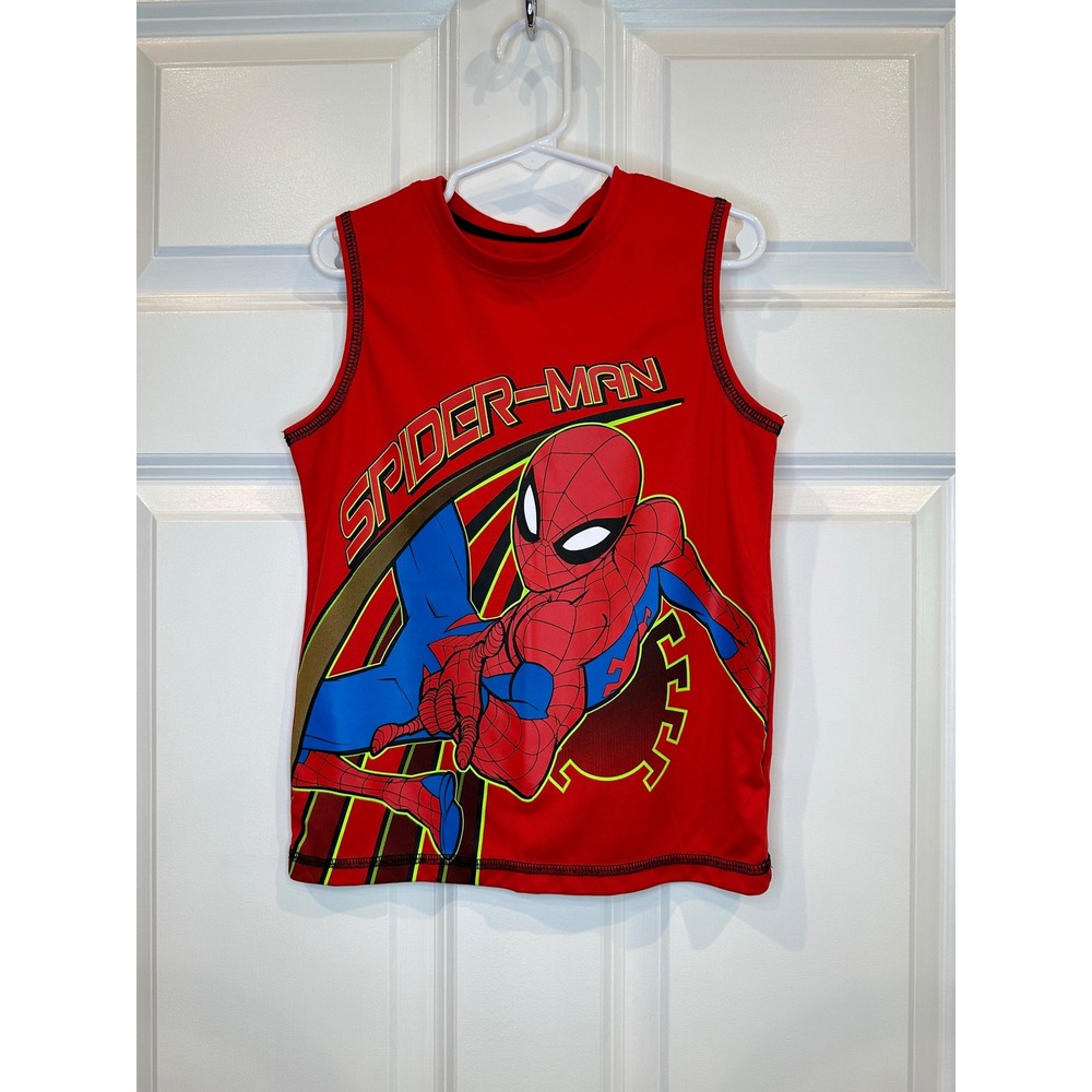 Jumping Beans Marvel Spider-Man Active Muscle Tank Top Red Boys Size 5